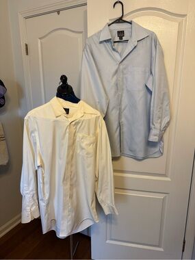 Jos. A. Bank Light Blue and Cream Casual Button-Down Shirts